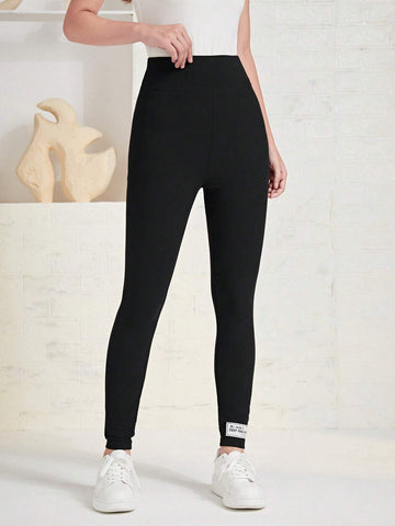 Mulvari Letter Patched Detail Leggings
