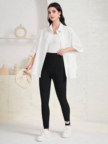 Mulvari Letter Patched Detail Leggings