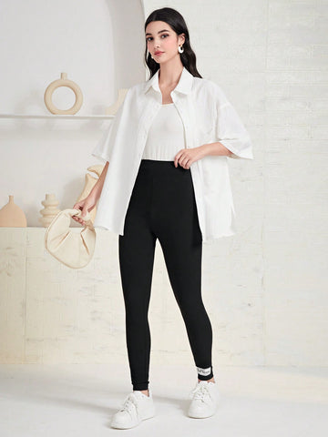 Mulvari Letter Patched Detail Leggings