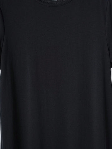 Loose-Fit Casual Patterned Short Sleeve Tee Dress With Round Neck