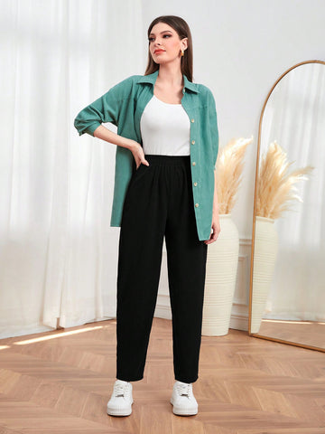 Mulvari Solid Color Long Pants