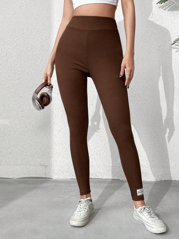 Mulvari Textured Knit Stretchy Leggings