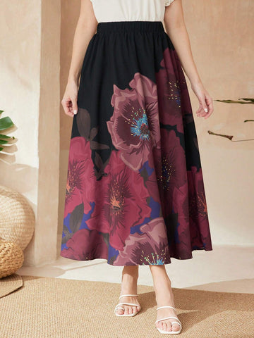 Mulvari Women'S Floral Print Skirt