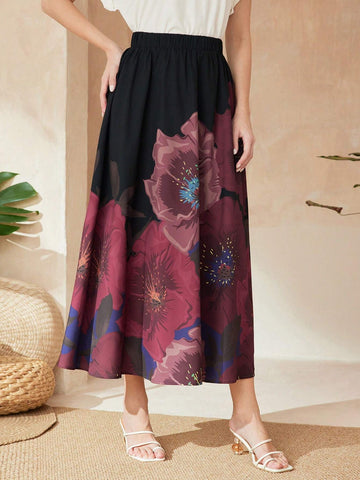 Mulvari Women'S Floral Print Skirt