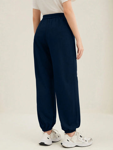 Mulvari Women'S Letter Print Drawstring Sweatpants