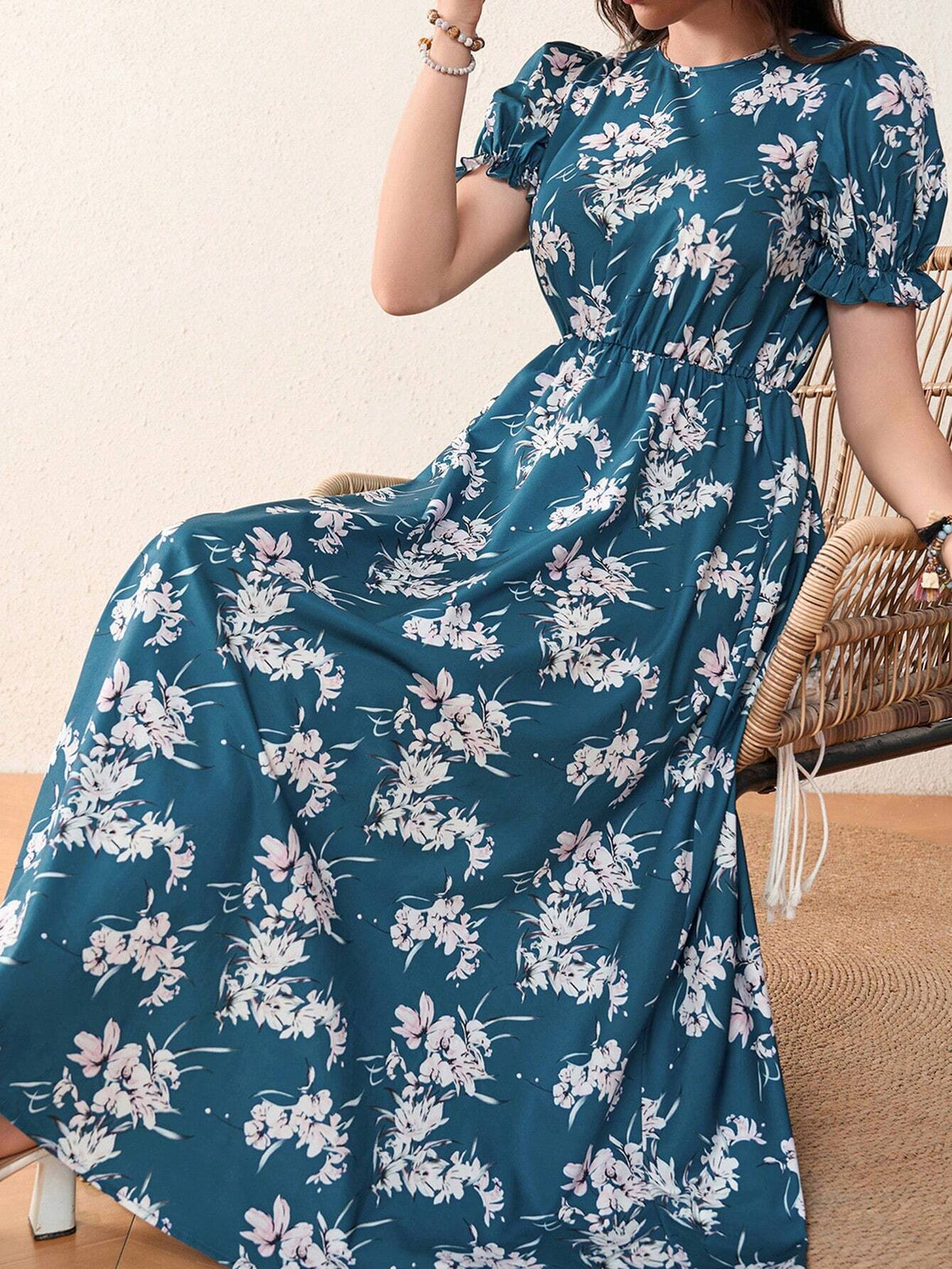 Women's Casual Printed Simple Everyday Dress (Random Pattern)