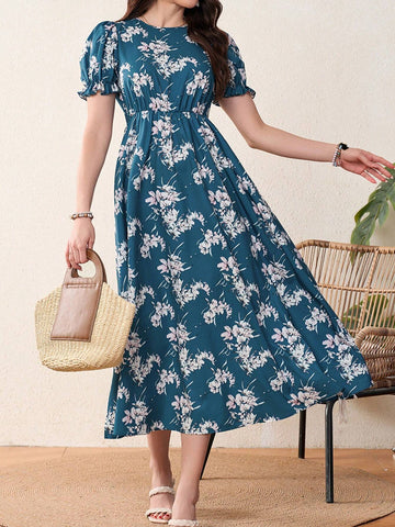 Women's Casual Printed Simple Everyday Dress (Random Pattern)