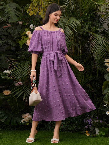 Women's Off Shoulder Spaghetti Strap Dress