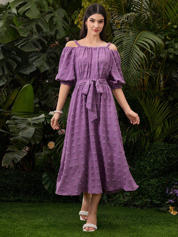 Women's Off Shoulder Spaghetti Strap Dress