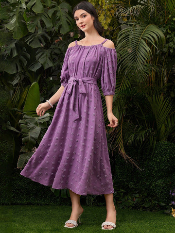 Women's Off Shoulder Spaghetti Strap Dress
