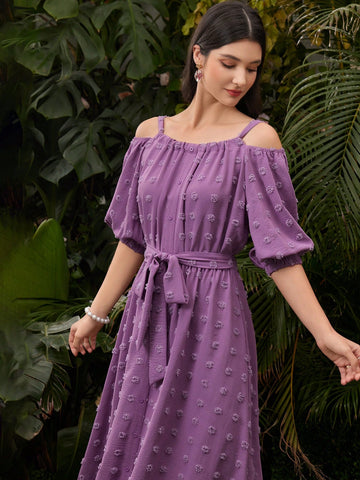 Women's Off Shoulder Spaghetti Strap Dress
