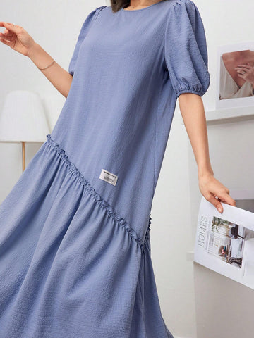 Women's Solid Color Simple Daily Short Sleeve Dress