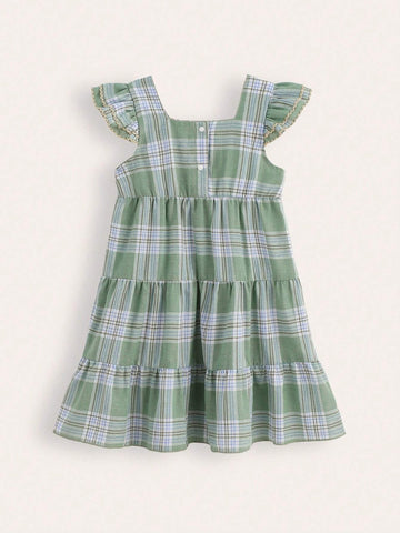 New Summer Arrival Simple Retro Style Princess Embroidered Girls' Dress For Toddler Girls