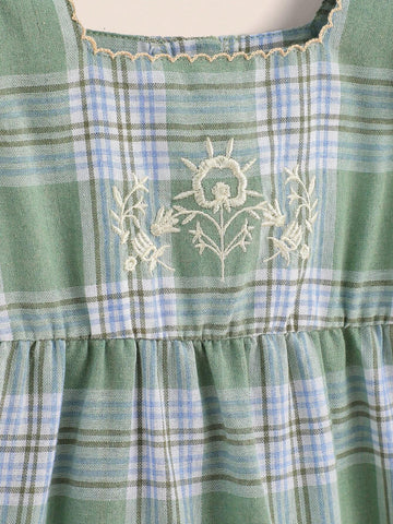 New Summer Arrival Simple Retro Style Princess Embroidered Girls' Dress For Toddler Girls