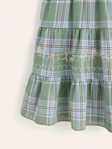 New Summer Arrival Simple Retro Style Princess Embroidered Girls' Dress For Toddler Girls