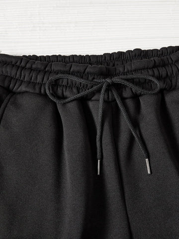PETITE Drawstring Waist Solid Sweatpants