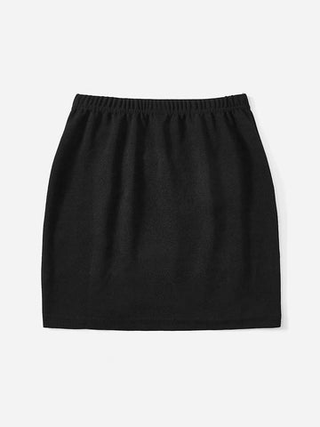 PETITE Lace Up Detail Mini Bodycon Skirt