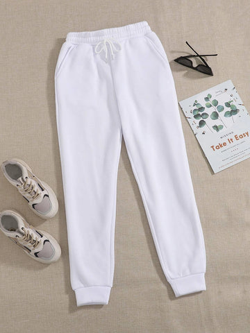 PETITE Slant Pocket Drawstring Sweatpants
