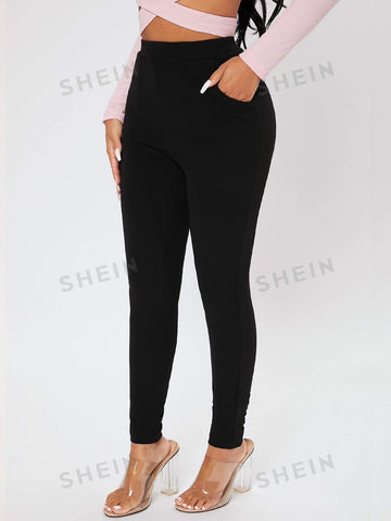 PETITE Slant Pocket Skinny Pants