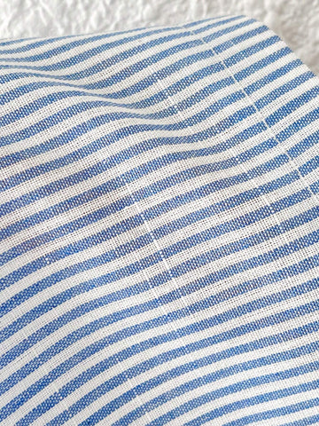 PETITE Striped Women's Linen Low Rise Pants, Summer Vocation