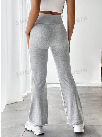 PETITE Wide Waistband Flare Leg Sweatpants