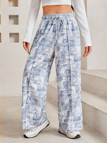 PETITE Women'S Full-Length Pop Art Printed Drawstring Sweatpants