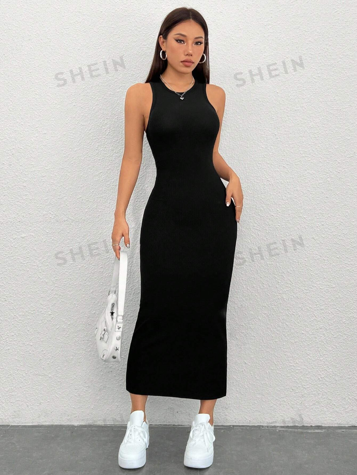 Women'S Round Neck Sleeveless Dress