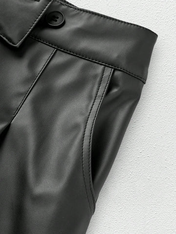 PETITE Women Plain Front Button Casual Shorts, Everyday Leisure Wear