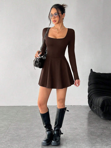 Women's Autumn, Winter And Summer Back-To-School Season, Campus OutdoorHigh Elasticity, Moisture Absorption, Quick Drying, Coolness, Functional And Comfortable Fabric, Solid Color, Pocketable, Anti-Exposure One-Piece Culottes