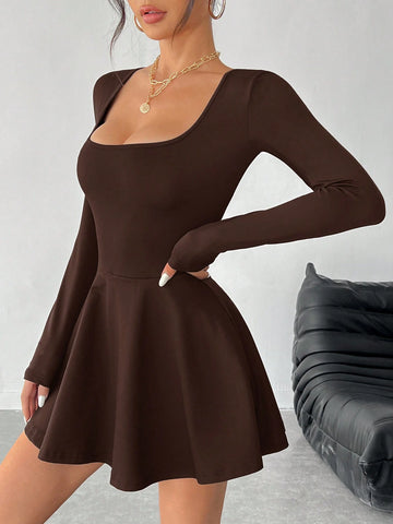 Women's Autumn, Winter And Summer Back-To-School Season, Campus OutdoorHigh Elasticity, Moisture Absorption, Quick Drying, Coolness, Functional And Comfortable Fabric, Solid Color, Pocketable, Anti-Exposure One-Piece Culottes