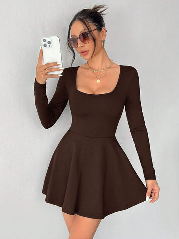 Women's Autumn, Winter And Summer Back-To-School Season, Campus OutdoorHigh Elasticity, Moisture Absorption, Quick Drying, Coolness, Functional And Comfortable Fabric, Solid Color, Pocketable, Anti-Exposure One-Piece Culottes