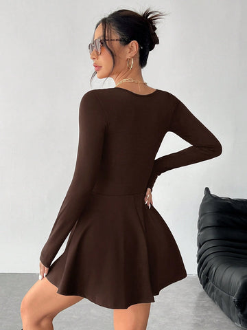 Women's Autumn, Winter And Summer Back-To-School Season, Campus OutdoorHigh Elasticity, Moisture Absorption, Quick Drying, Coolness, Functional And Comfortable Fabric, Solid Color, Pocketable, Anti-Exposure One-Piece Culottes