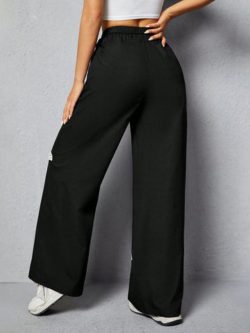 PETITE Women's Butterfly Printed Loose Fit Pants