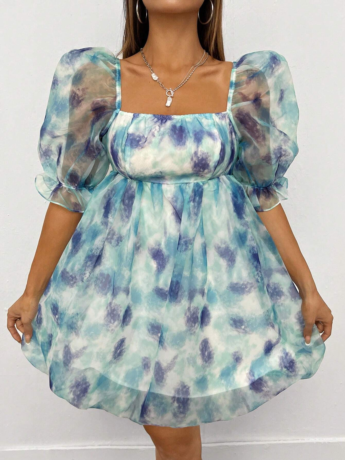 Women's Fashion Puff Sleeve Summer Holiday Dress