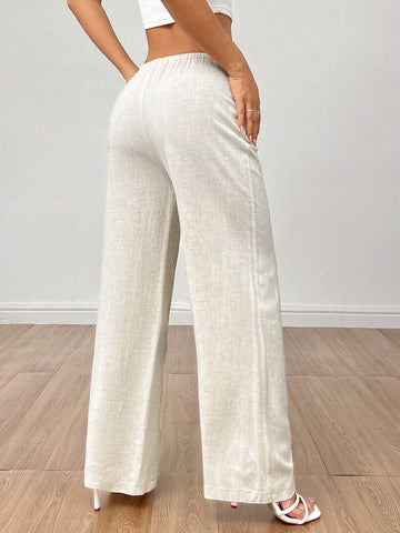 PETITE Women's Linen High Waisted Summer Baggy Pants