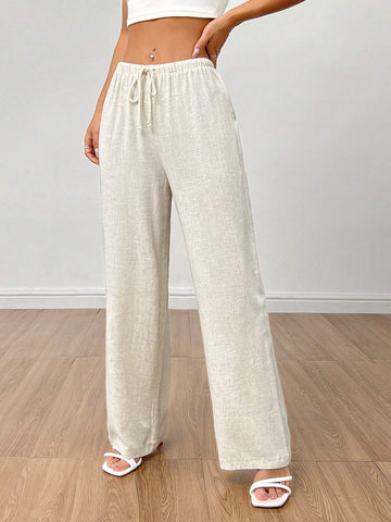 PETITE Women's Linen High Waisted Summer Baggy Pants