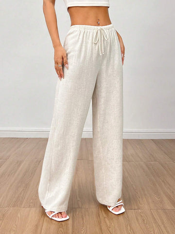 PETITE Women's Linen High Waisted Summer Baggy Pants