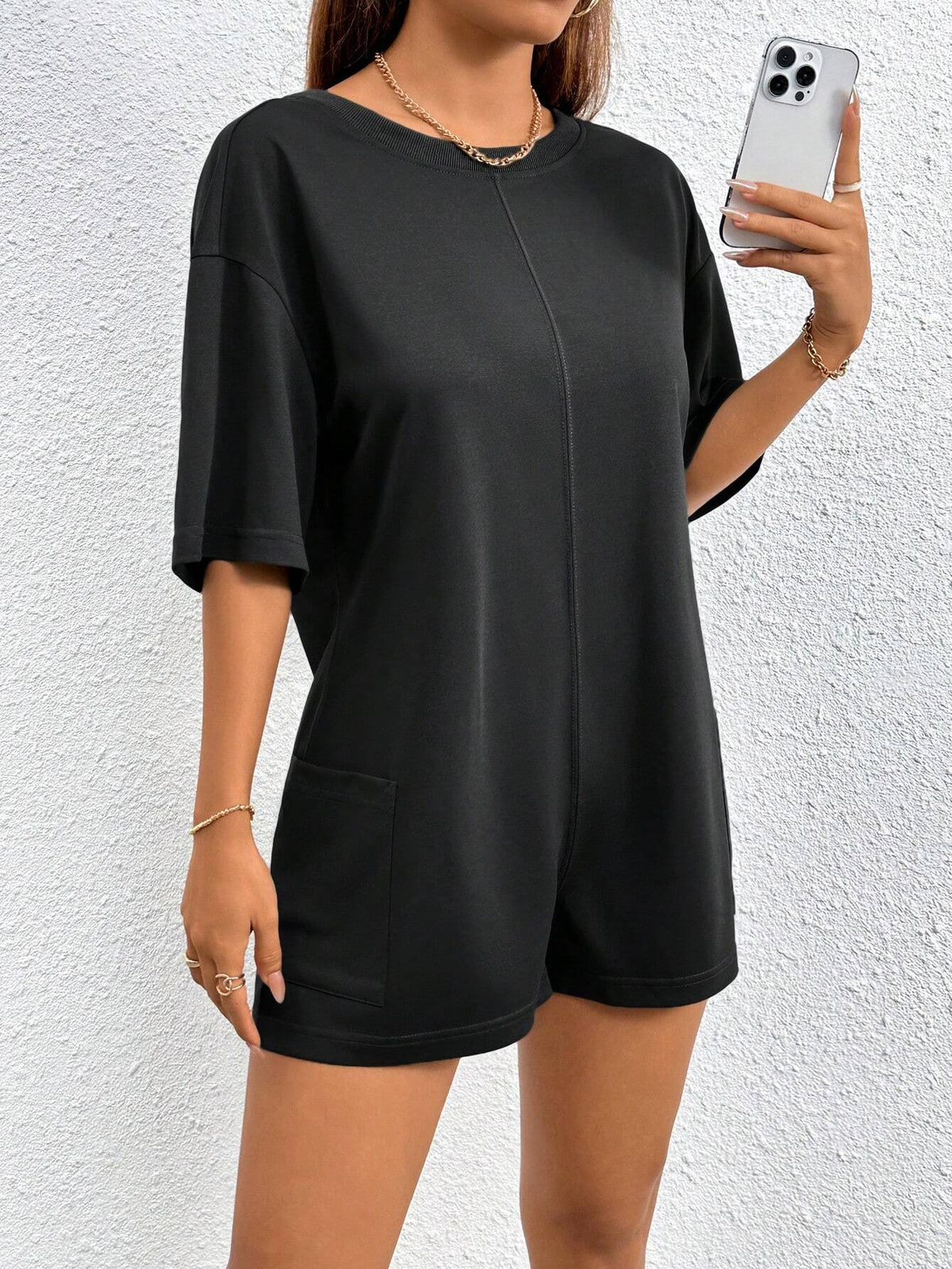 Casual Black V-Neck Sleeveless Wide Leg Jumpsuit With Cinched Waist, Summer