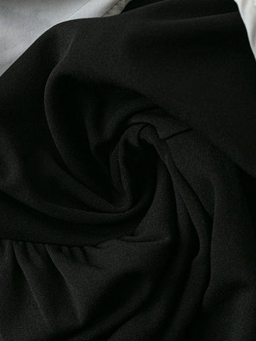 Women's Solid Color Patchwork Long Sleeve V-Neck Simple Elegant Short Dress