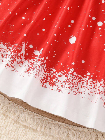 Persoplay Kids Young Girl Christmas Santa Dress, Fun & Cute Snowflakes Forest Deer Plaid Stretchy A-Line Dress