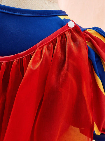 Persoplay Kids Young Girls' Palace Elegant Gorgeous Princess Style Mesh Dress Princess Role-Playing Dres