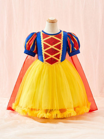 Persoplay Kids Young Girls' Palace Elegant Gorgeous Princess Style Mesh Dress Princess Role-Playing Dres