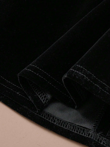 PrepCrw Young Girls' Polka Dot Ruffle Collar Loose Woven Back Slit Casual Dress, Fall/Winter