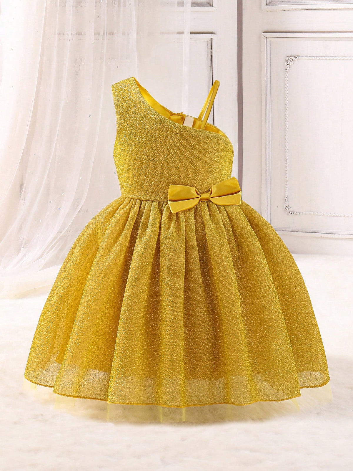 Princess Style Tulle Skirt For Children, Suitable For Party, Autumn