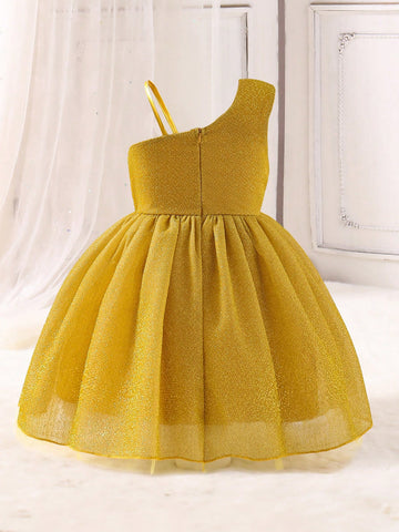 Princess Style Tulle Skirt For Children, Suitable For Party, Autumn