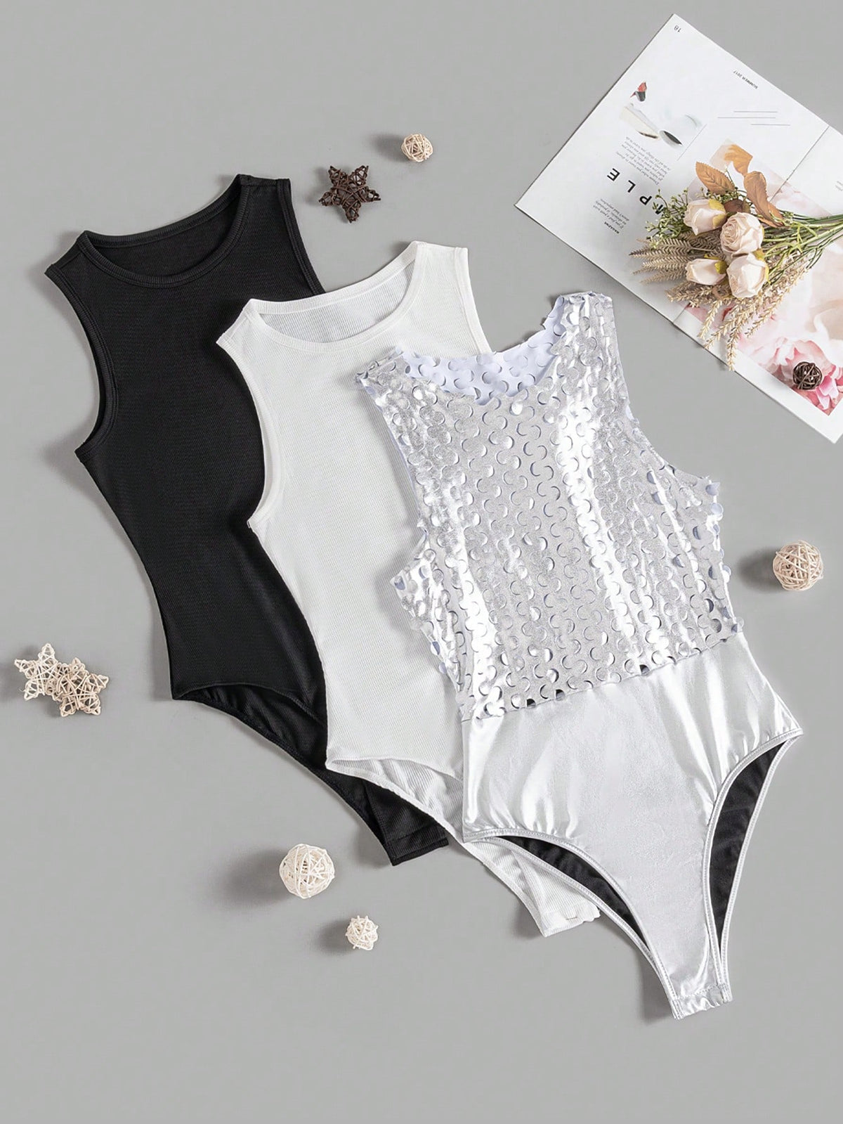 3pcs/set Women's Jumpsuit Set