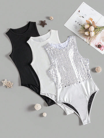 3pcs/set Women's Jumpsuit Set