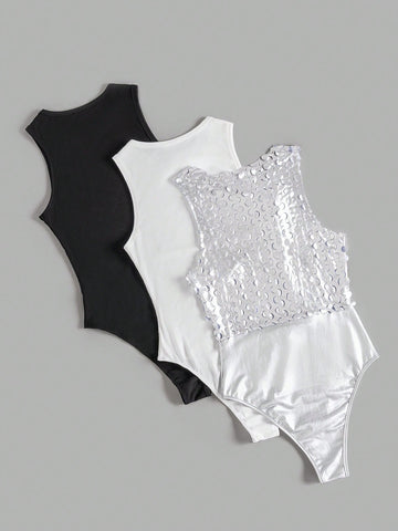 3pcs/set Women's Jumpsuit Set