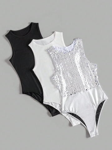 3pcs/set Women's Jumpsuit Set