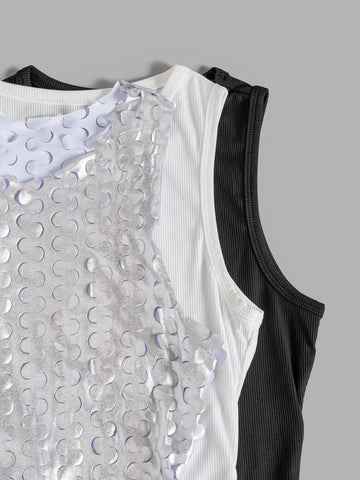 3pcs/set Women's Jumpsuit Set